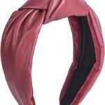 Chic Burgundy Knotted Headband for Everyday Elegance