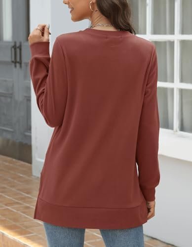 Chic Odosalii Women's Pleated Crewneck Sweatshirt