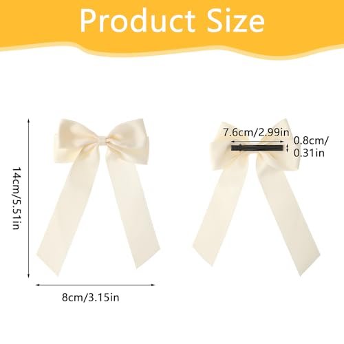 Chic Satin Hair Bows Set for Women & Girls
