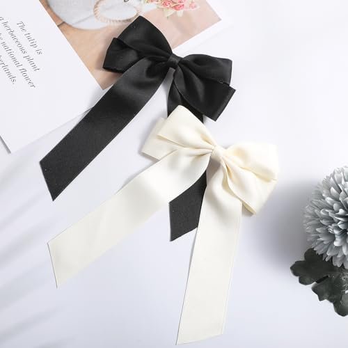 Chic Satin Hair Bows Set for Women & Girls
