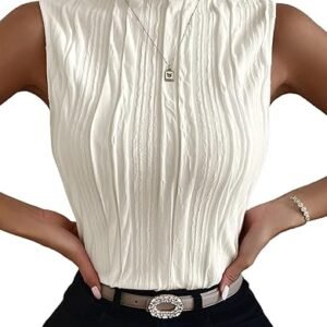 Chic Sleeveless Mock Neck Tank Top for Every Occasion