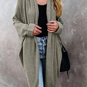 Cozy Oversized Waffle Knit Cardigan for Fall