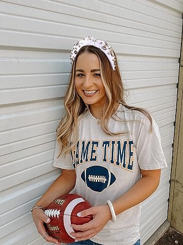 Game Day Pearl Rhinestone Football Headband for Fans