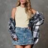 Trendy Y2K Cotton Ribbed Crop Tank Top for Summer